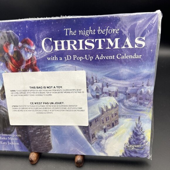 The Night Before Christmas Pop Up Advent Calendar Book Katy Jackson Caspari Rare - Picture 3 of 8